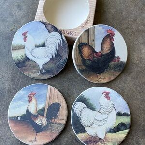 Set of Chicken Themed Coasters